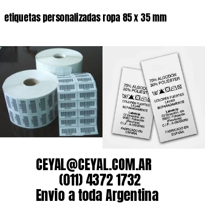etiquetas personalizadas ropa 85 x 35 mm