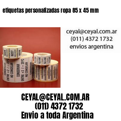 etiquetas personalizadas ropa 85 x 45 mm