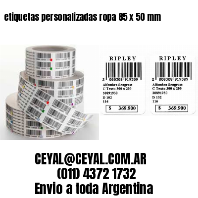 etiquetas personalizadas ropa 85 x 50 mm