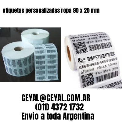 etiquetas personalizadas ropa 90 x 20 mm