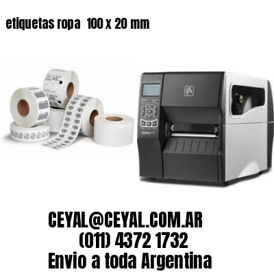 etiquetas ropa  100 x 20 mm