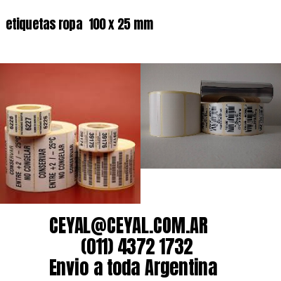 etiquetas ropa  100 x 25 mm