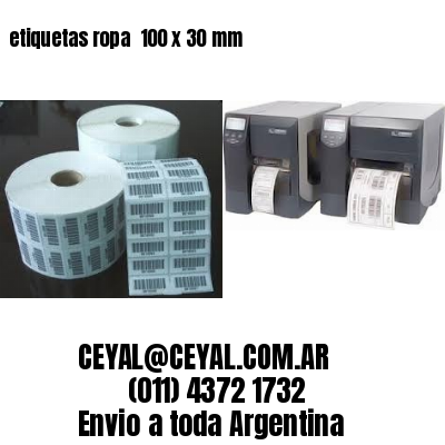 etiquetas ropa  100 x 30 mm