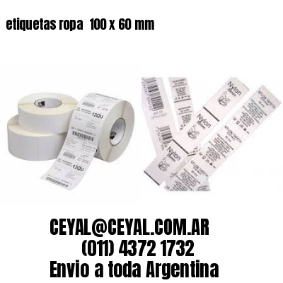 etiquetas ropa  100 x 60 mm