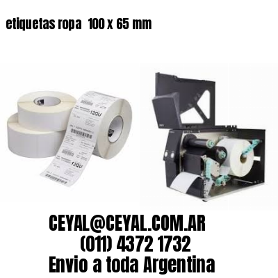 etiquetas ropa  100 x 65 mm
