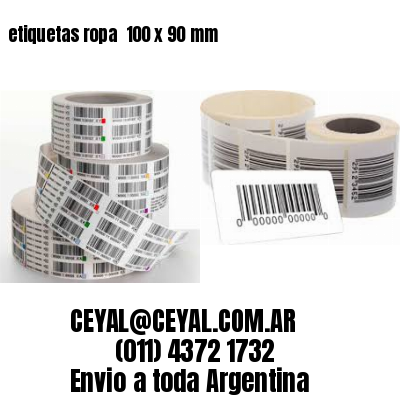 etiquetas ropa  100 x 90 mm