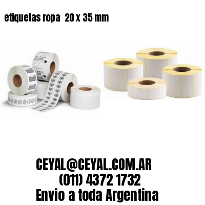 etiquetas ropa  20 x 35 mm