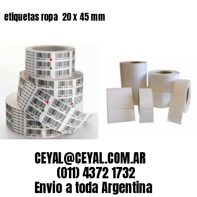 etiquetas ropa  20 x 45 mm