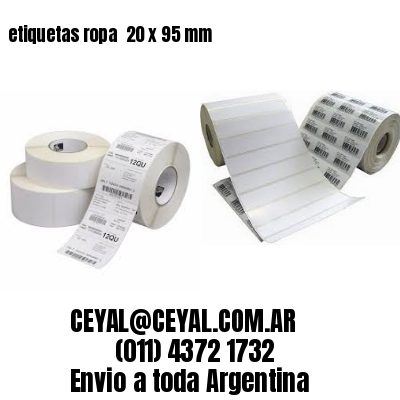 etiquetas ropa  20 x 95 mm