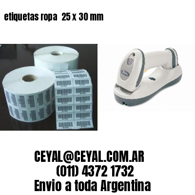 etiquetas ropa  25 x 30 mm