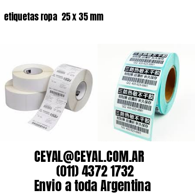 etiquetas ropa  25 x 35 mm
