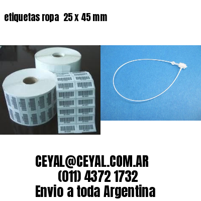 etiquetas ropa  25 x 45 mm