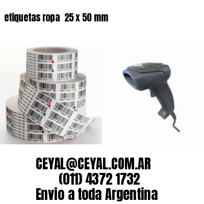etiquetas ropa  25 x 50 mm