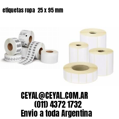 etiquetas ropa  25 x 95 mm