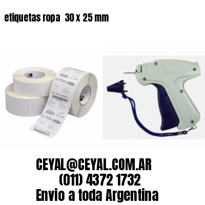 etiquetas ropa  30 x 25 mm