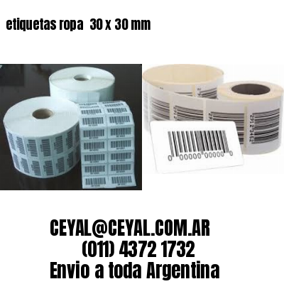 etiquetas ropa  30 x 30 mm