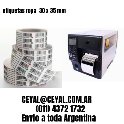 etiquetas ropa  30 x 35 mm