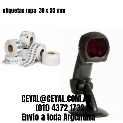 etiquetas ropa  30 x 55 mm