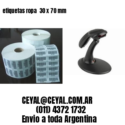 etiquetas ropa  30 x 70 mm