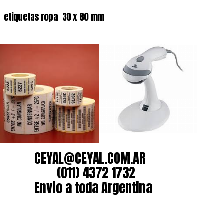 etiquetas ropa  30 x 80 mm