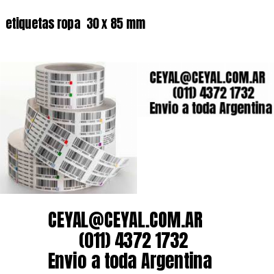 etiquetas ropa  30 x 85 mm