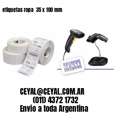 etiquetas ropa  35 x 100 mm