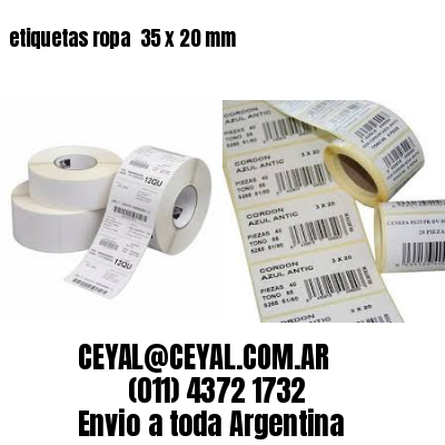 etiquetas ropa  35 x 20 mm