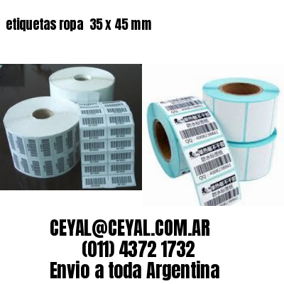 etiquetas ropa  35 x 45 mm