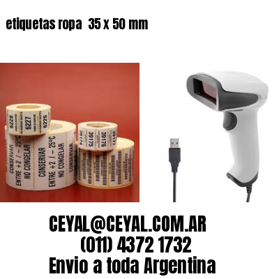 etiquetas ropa  35 x 50 mm