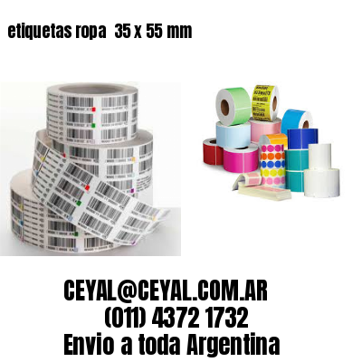 etiquetas ropa  35 x 55 mm