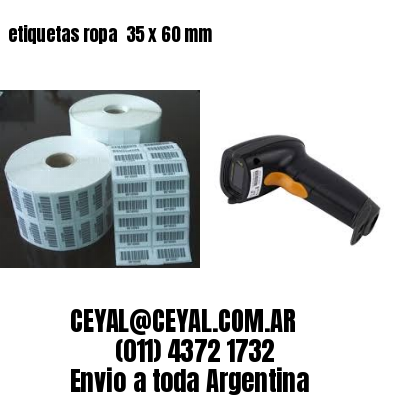 etiquetas ropa  35 x 60 mm