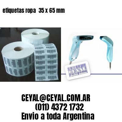 etiquetas ropa  35 x 65 mm