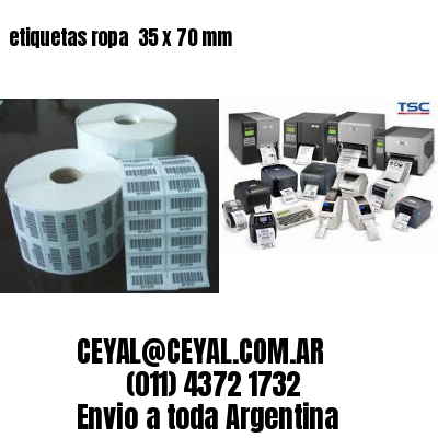 etiquetas ropa  35 x 70 mm