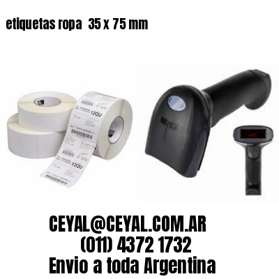 etiquetas ropa  35 x 75 mm