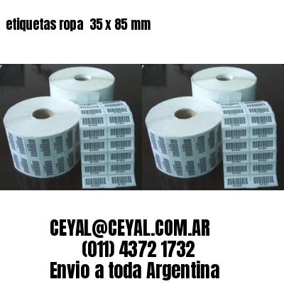 etiquetas ropa  35 x 85 mm