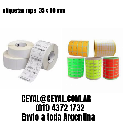 etiquetas ropa  35 x 90 mm