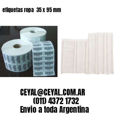 etiquetas ropa  35 x 95 mm