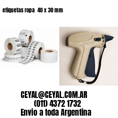 etiquetas ropa  40 x 30 mm