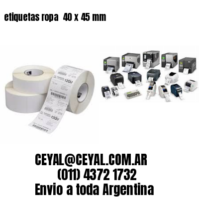 etiquetas ropa  40 x 45 mm