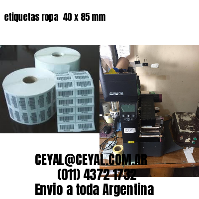 etiquetas ropa  40 x 85 mm
