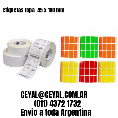 etiquetas ropa  45 x 100 mm