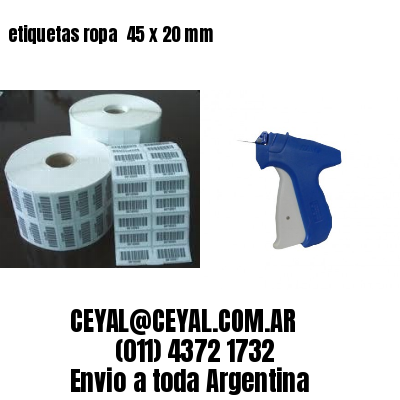 etiquetas ropa  45 x 20 mm