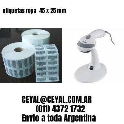 etiquetas ropa  45 x 25 mm