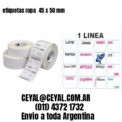 etiquetas ropa  45 x 50 mm