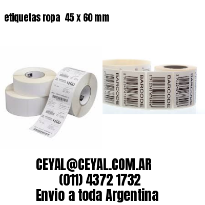 etiquetas ropa  45 x 60 mm