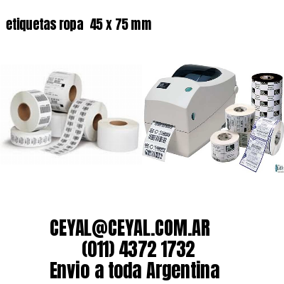 etiquetas ropa  45 x 75 mm