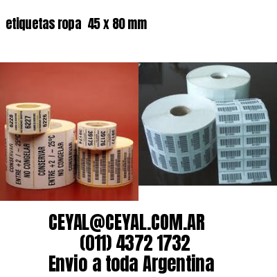 etiquetas ropa  45 x 80 mm