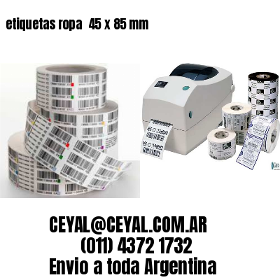 etiquetas ropa  45 x 85 mm
