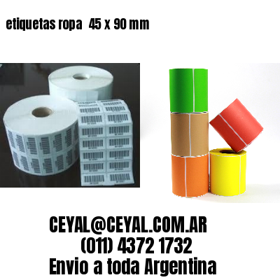 etiquetas ropa  45 x 90 mm