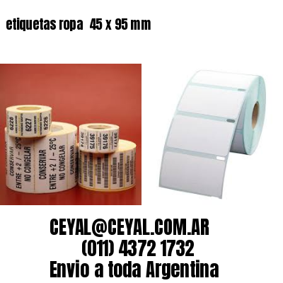 etiquetas ropa  45 x 95 mm